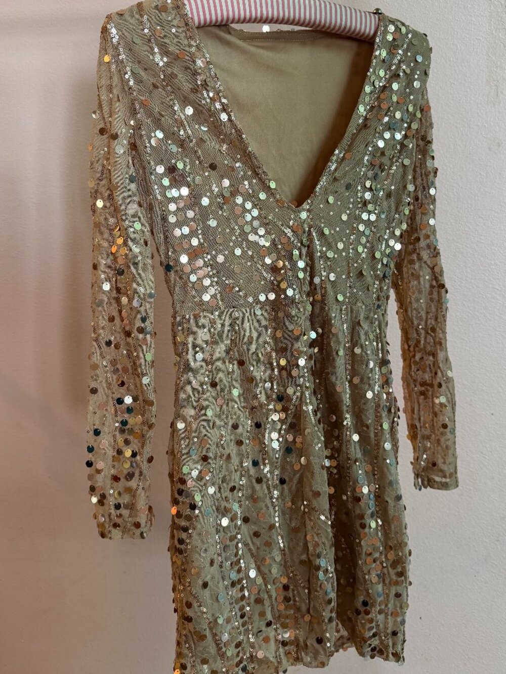 Tan/Nude Sequin Dress